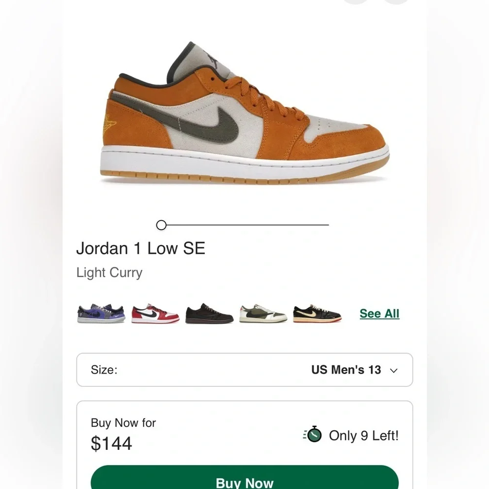 Jordan 1 Low SE Size 4 Youth